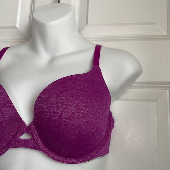 Victoria Secret Padded Perfect Coverage Bra Heather Purple 34D - Picture 3 of 13